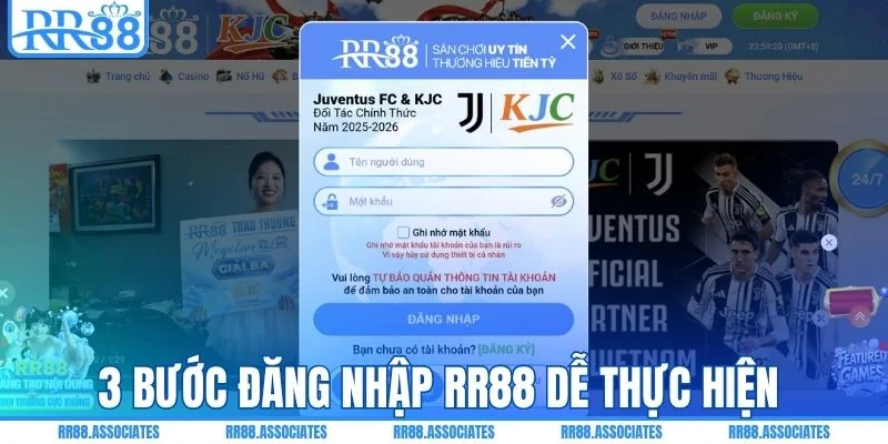 3 bước đăng nhập RR88 dễ thực hiện