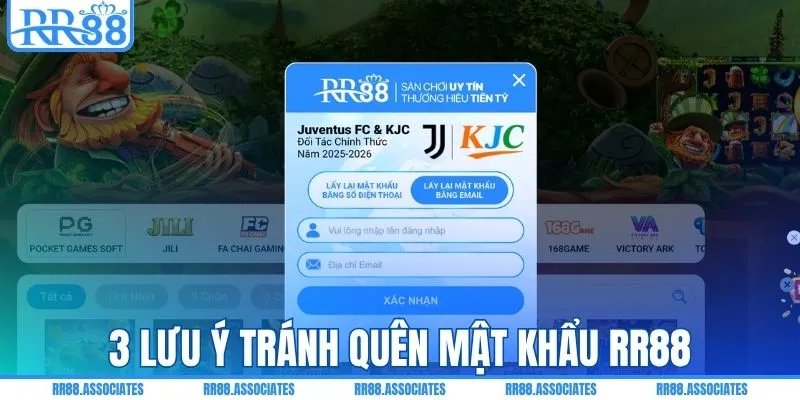 3 lưu ý tránh quên mật khẩu RR88