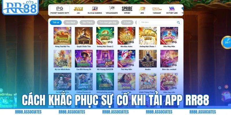 Cách khắc phục sự cố khi tải app RR88
