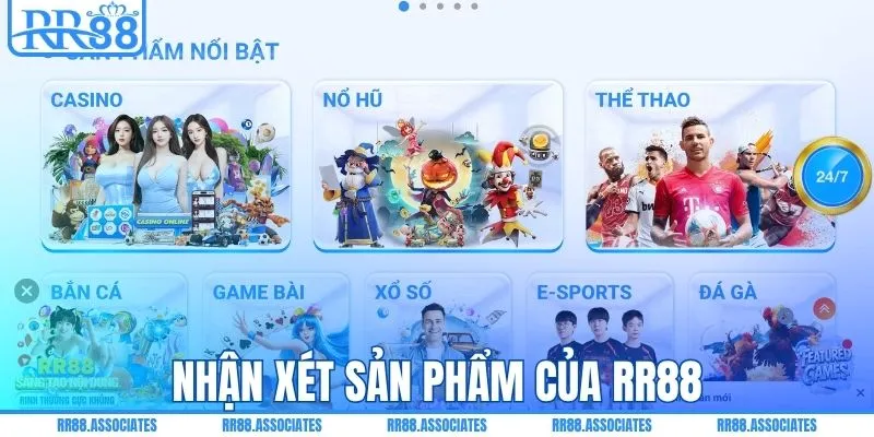 Đánh giá RR88 chi tiết về danh mục sản phẩm