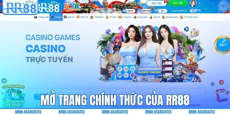 Mở trang chính thức của RR88