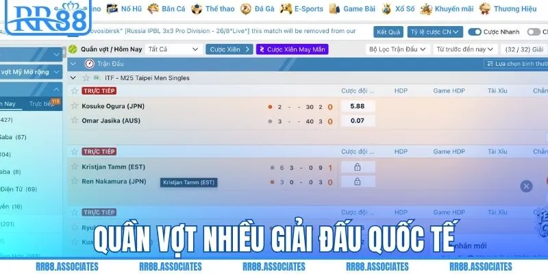 Quần vợt nhiều giải đấu quốc tế