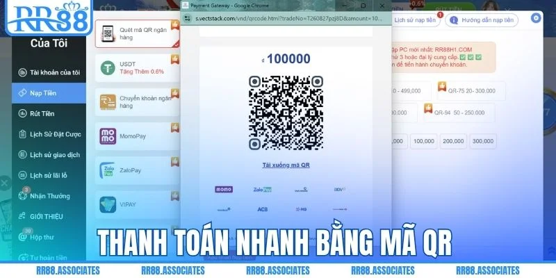 Thanh toán nhanh bằng mã QR