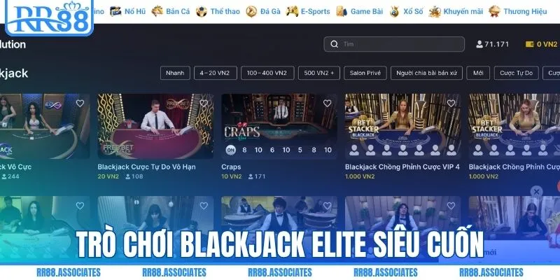 Trò chơi blackjack elite siêu cuốn